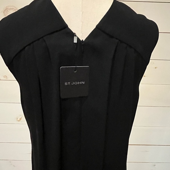 ST. JOHN BLACK COCKTAIL DRESS - Picture 5 of 10